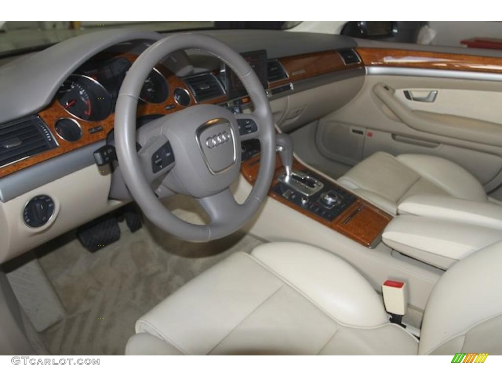 2007 A8 L 4.2 quattro - Quartz Grey Metallic / Sand Beige photo #24