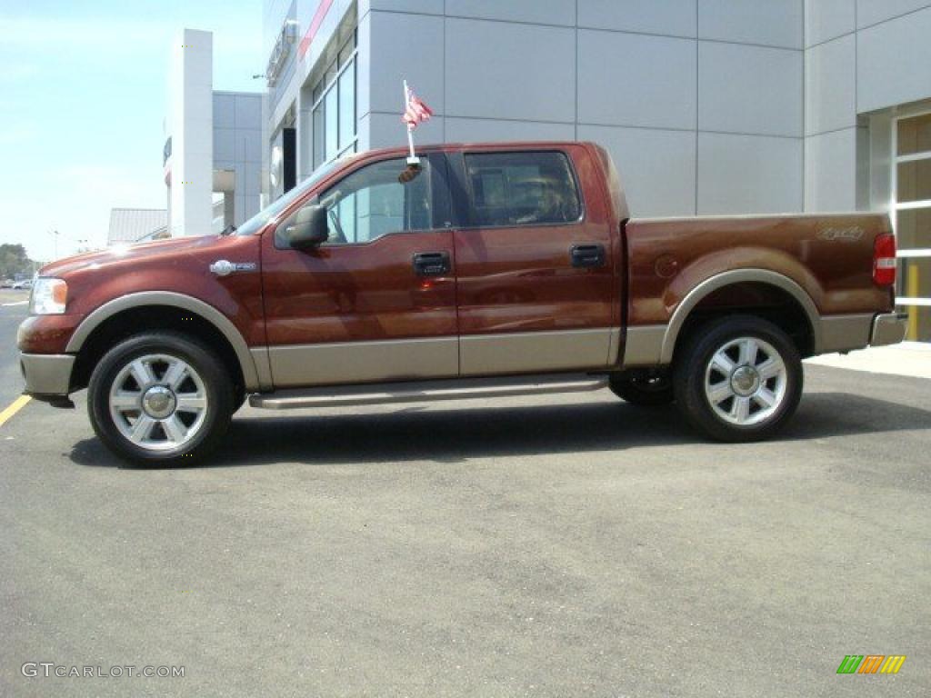2006 F150 Lariat SuperCrew 4x4 - Dark Copper Metallic / Castano Brown Leather photo #3