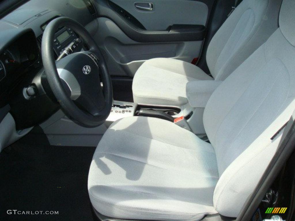 2009 Elantra GLS Sedan - Black Pearl / Gray photo #7