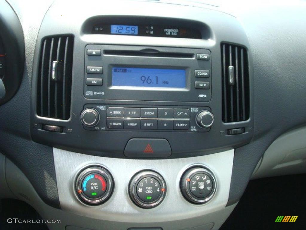 2009 Elantra GLS Sedan - Black Pearl / Gray photo #10
