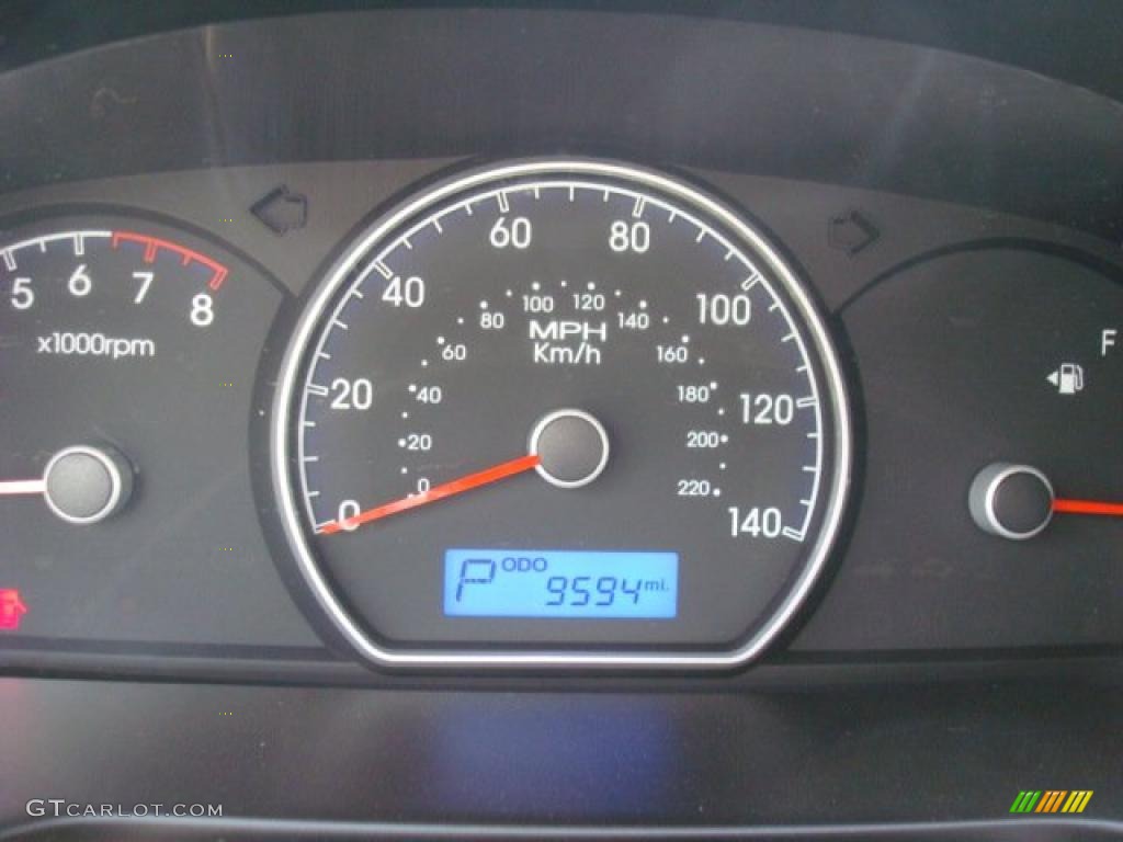 2009 Elantra GLS Sedan - Black Pearl / Gray photo #14