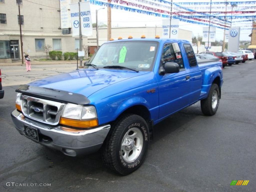 2000 Ranger XLT SuperCab 4x4 - Bright Atlantic Blue Metallic / Medium Graphite photo #1