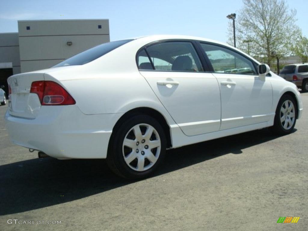 2006 Civic LX Sedan - Taffeta White / Ivory photo #5