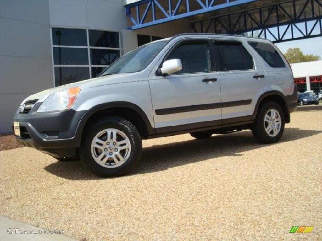 2003 CR-V EX 4WD - Satin Silver Metallic / Black photo #2