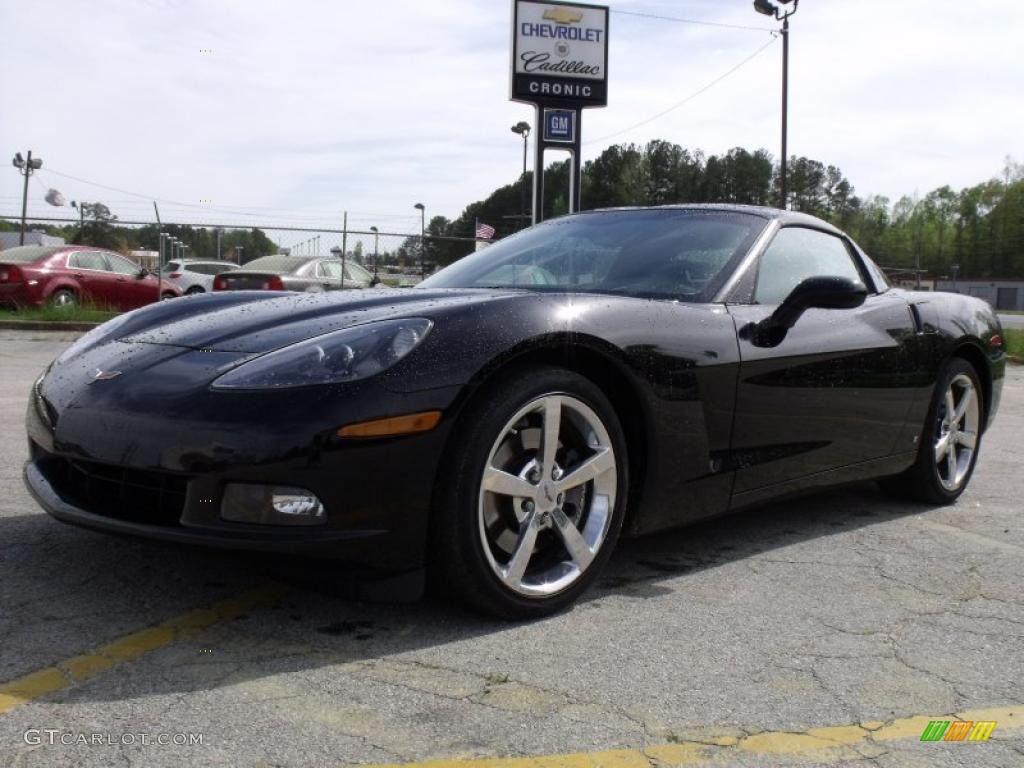 2008 Corvette Coupe - Black / Ebony photo #1