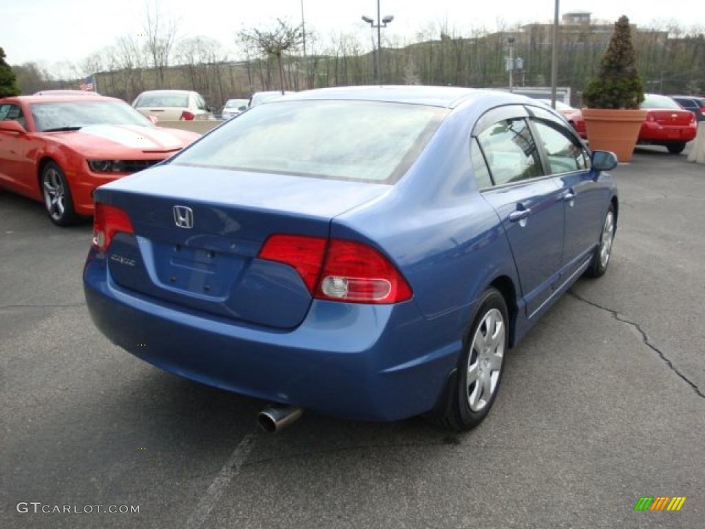 2008 Civic LX Sedan - Atomic Blue Metallic / Gray photo #3