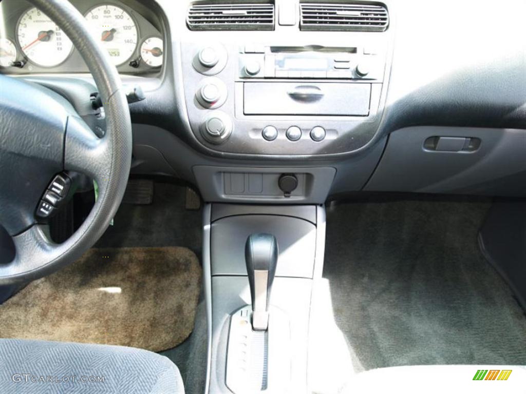 2002 Civic EX Sedan - Eternal Blue Pearl / Gray photo #11