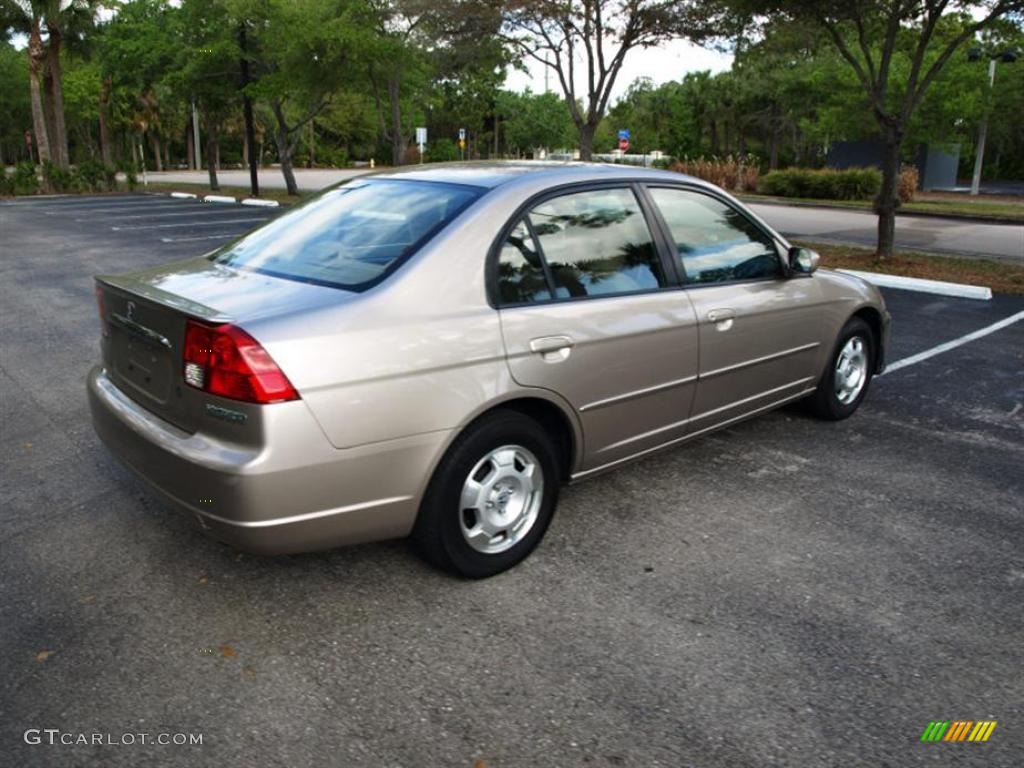2003 Civic Hybrid Sedan - Shoreline Mist Metallic / Ivory photo #3