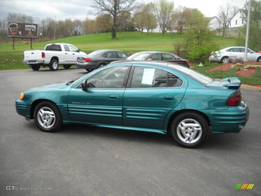 1999 Grand Am SE Sedan - Medium Green Blue Metallic / Dark Pewter photo #8