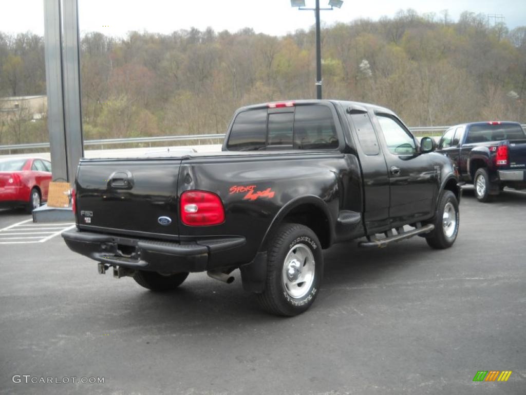 1999 F150 Sport Extended Cab 4x4 - Black / Medium Prairie Tan photo #5