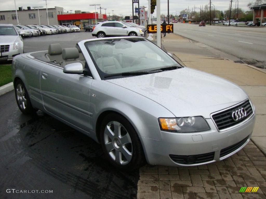 2006 A4 1.8T Cabriolet - Light Silver Metallic / Platinum photo #3