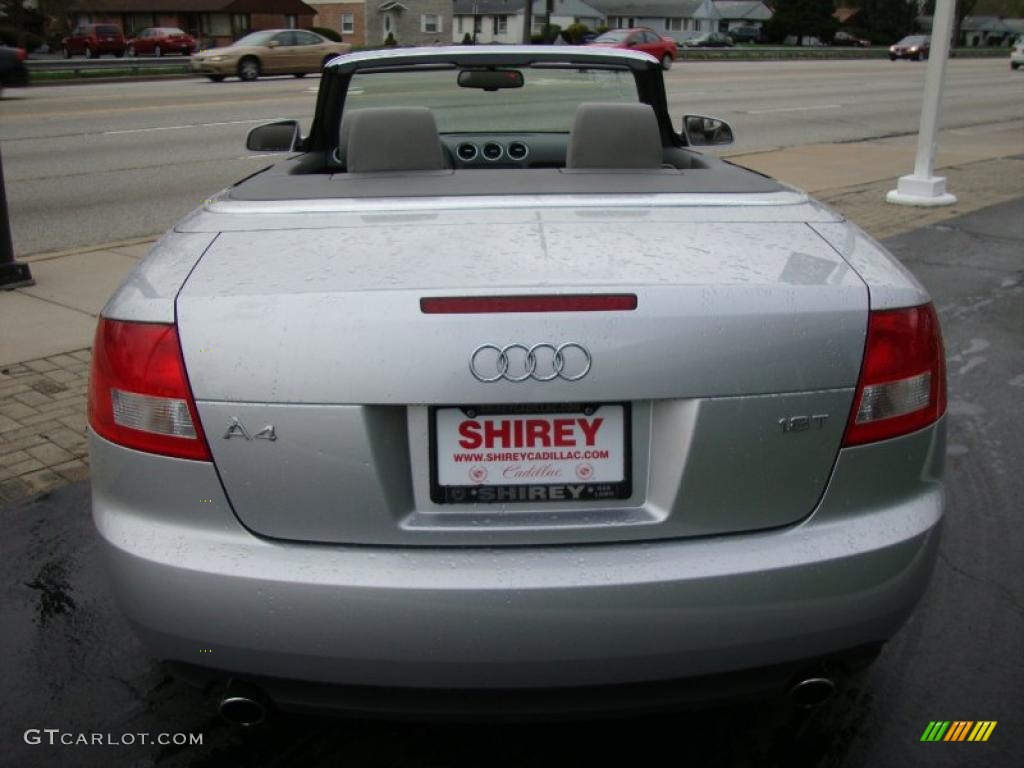 2006 A4 1.8T Cabriolet - Light Silver Metallic / Platinum photo #5