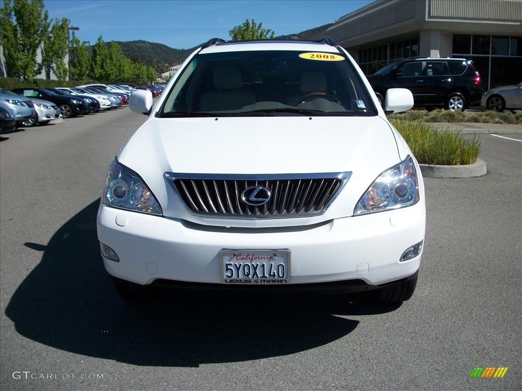 2008 RX 350 AWD - Crystal White / Ivory photo #8