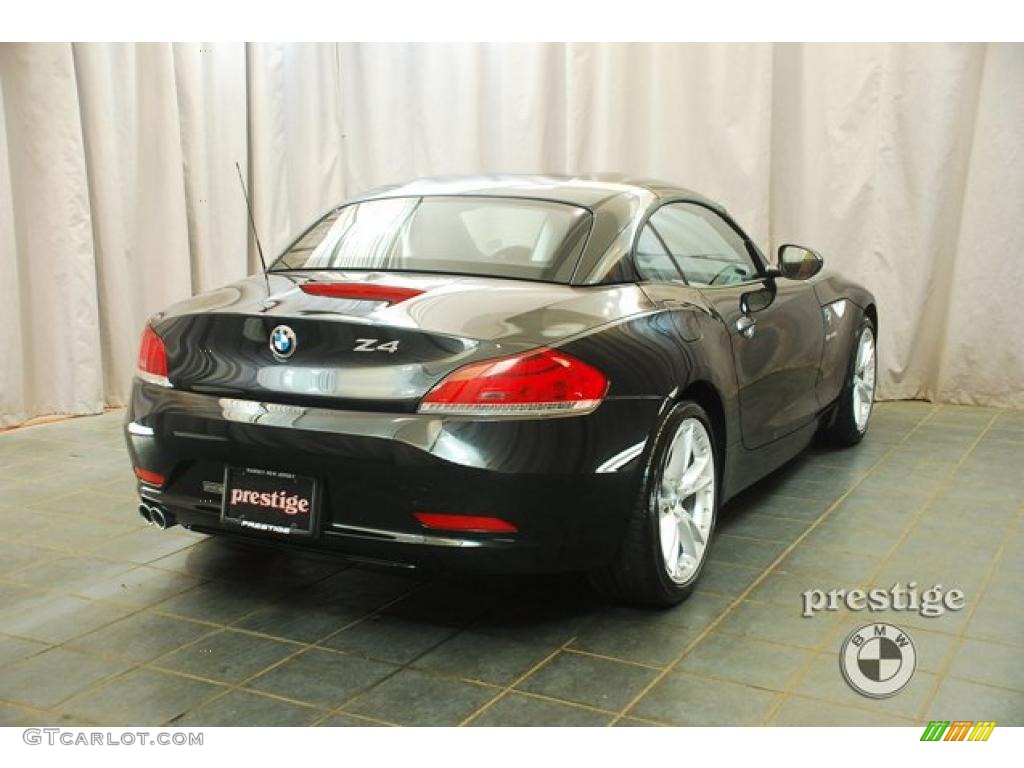 2009 Z4 sDrive30i Roadster - Black Sapphire Metallic / Coral Red Kansas Leather photo #2