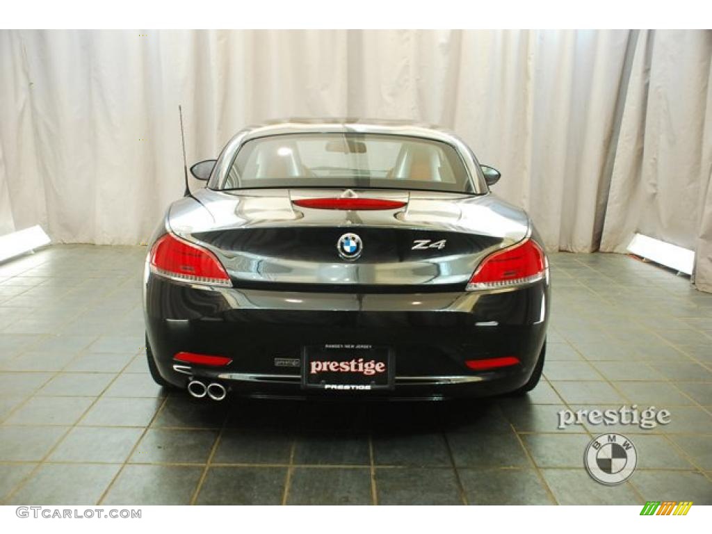 2009 Z4 sDrive30i Roadster - Black Sapphire Metallic / Coral Red Kansas Leather photo #3