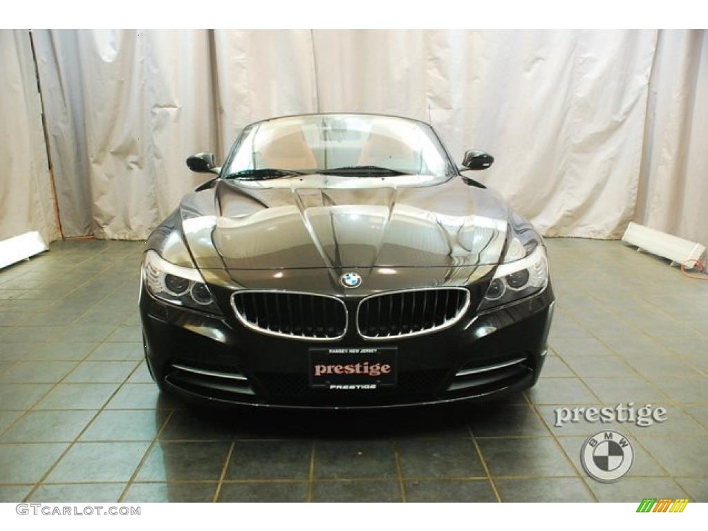 2009 Z4 sDrive30i Roadster - Black Sapphire Metallic / Coral Red Kansas Leather photo #6