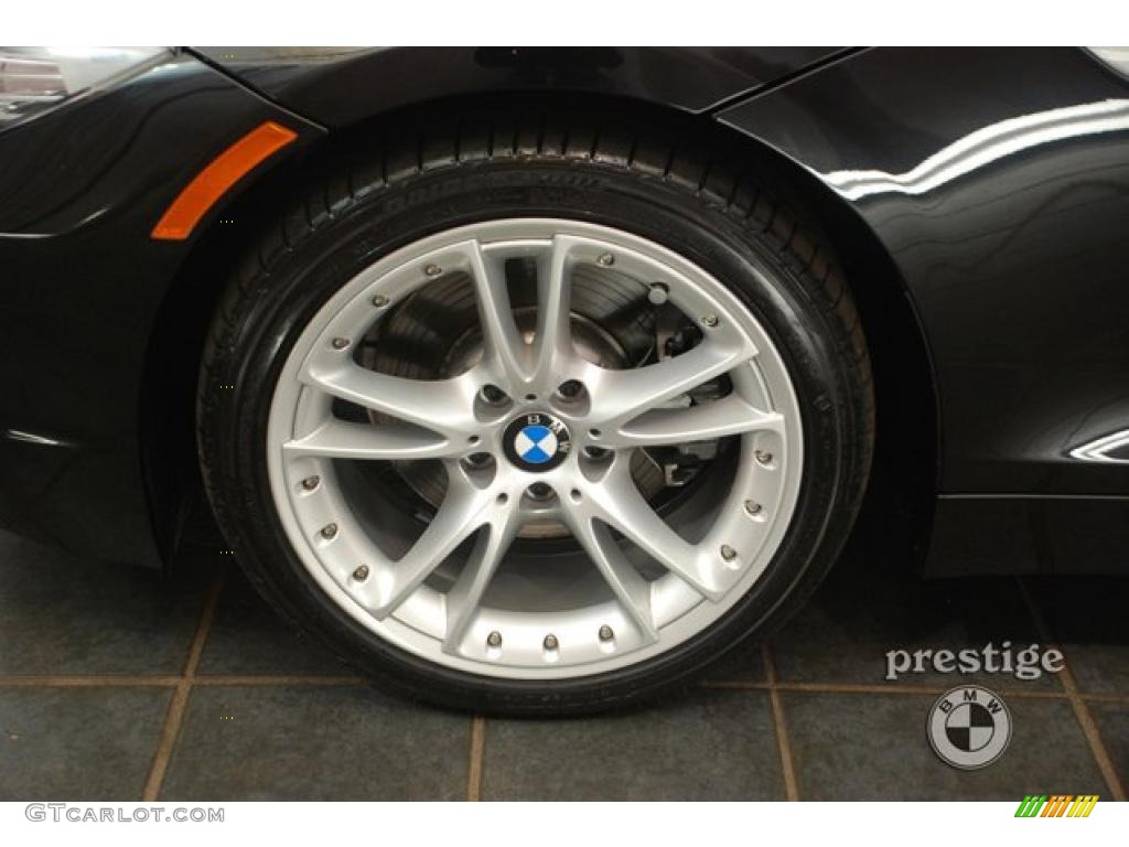 2009 Z4 sDrive30i Roadster - Black Sapphire Metallic / Coral Red Kansas Leather photo #8