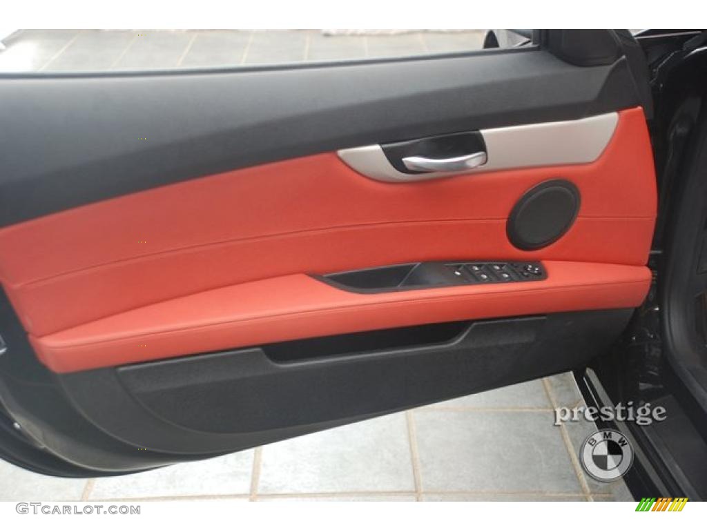 2009 Z4 sDrive30i Roadster - Black Sapphire Metallic / Coral Red Kansas Leather photo #10
