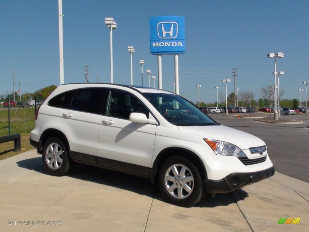 2008 CR-V EX-L - Taffeta White / Gray photo #2