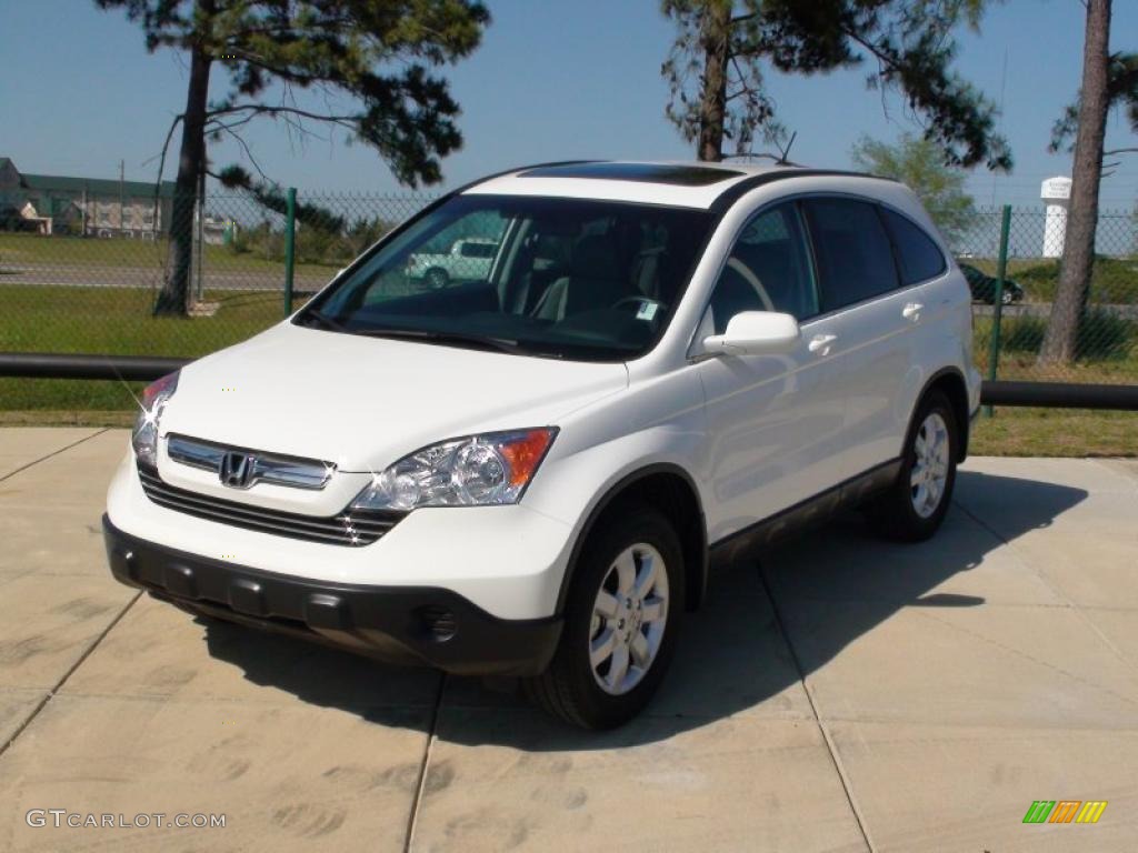 2008 CR-V EX-L - Taffeta White / Gray photo #16
