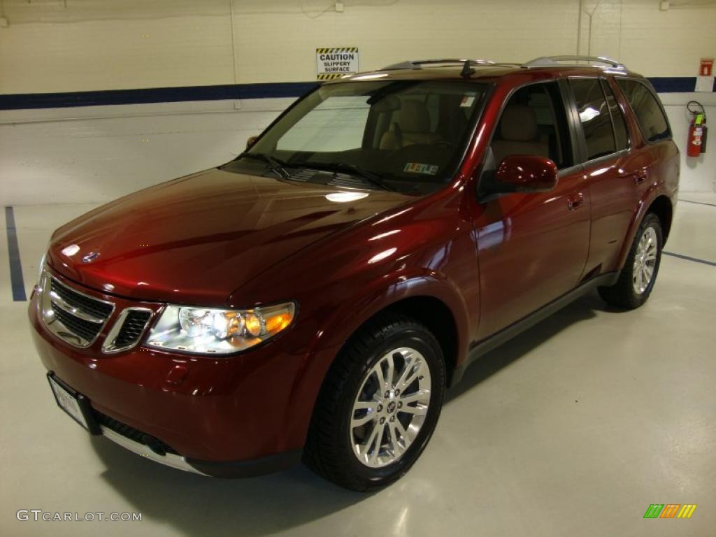 2008 9-7X 5.3i - Lingonberry Red Metallic / Desert Sand photo #2