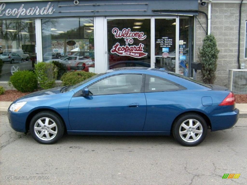 2005 Accord EX V6 Coupe - Sapphire Blue Pearl / Black photo #2