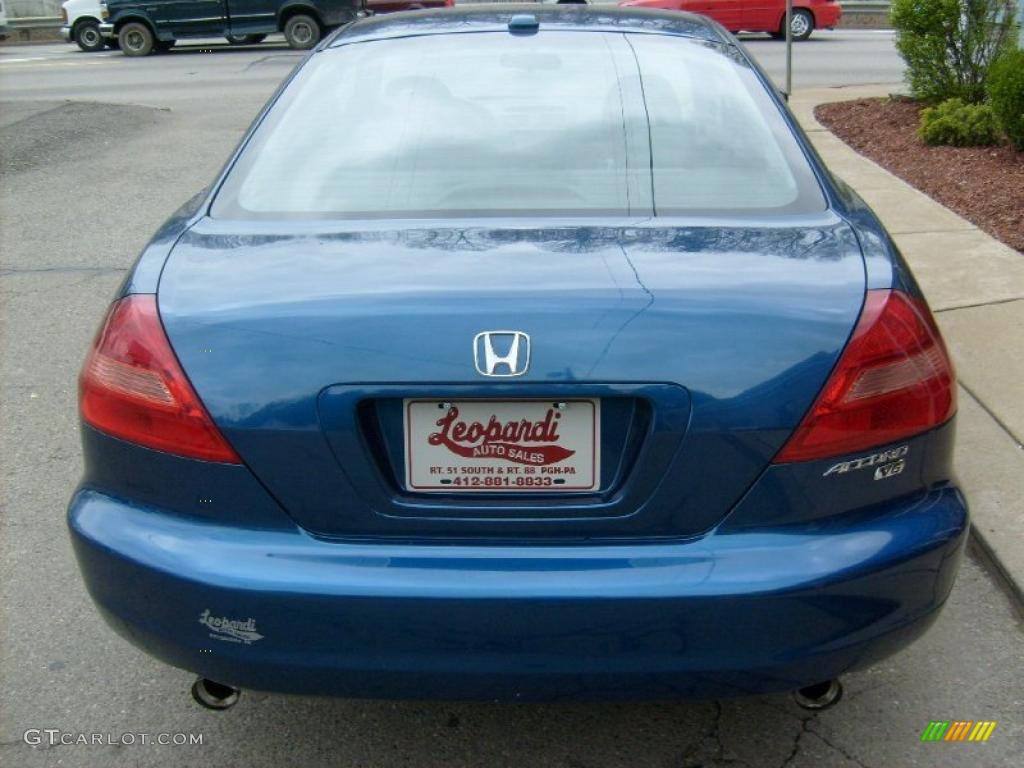 2005 Accord EX V6 Coupe - Sapphire Blue Pearl / Black photo #4