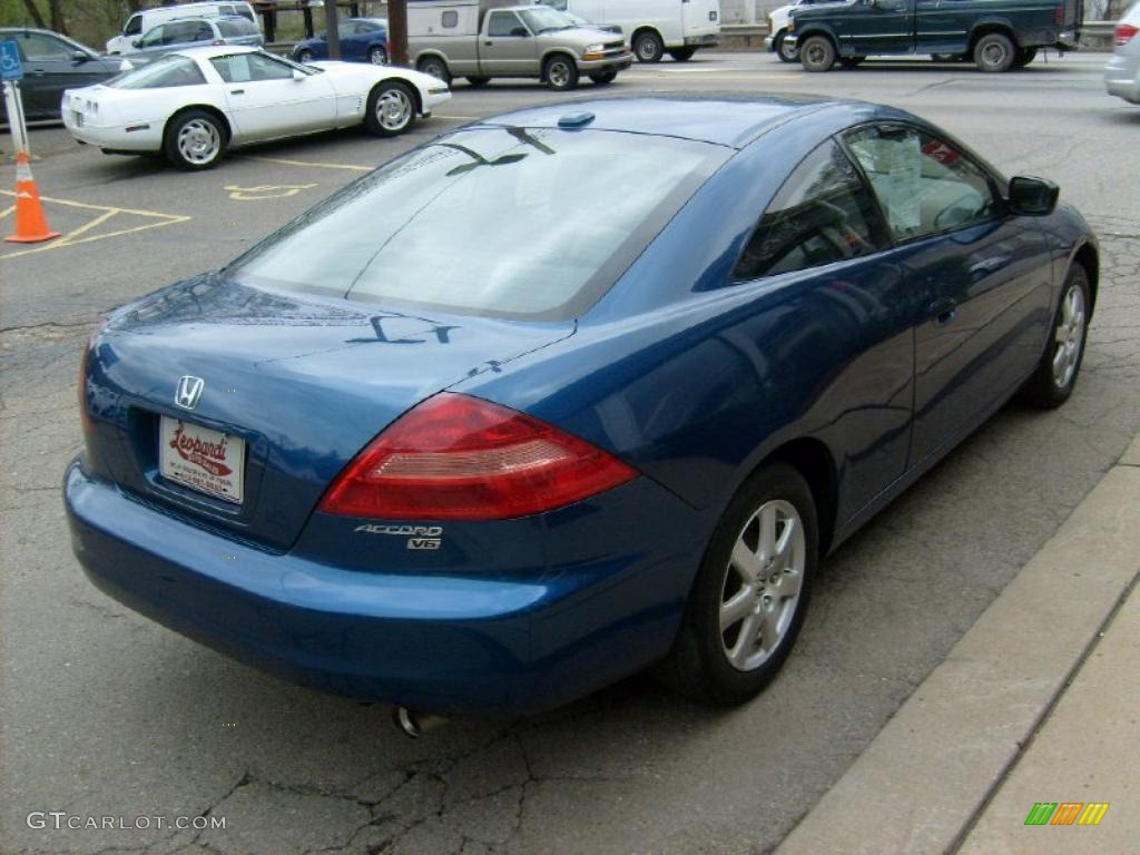 2005 Accord EX V6 Coupe - Sapphire Blue Pearl / Black photo #5