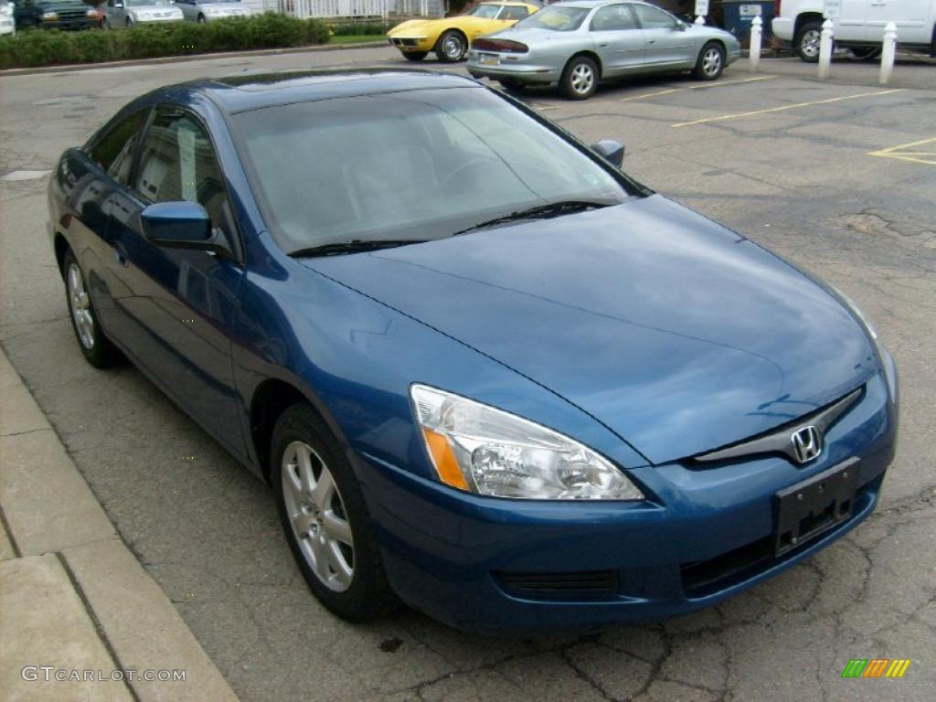 2005 Accord EX V6 Coupe - Sapphire Blue Pearl / Black photo #6