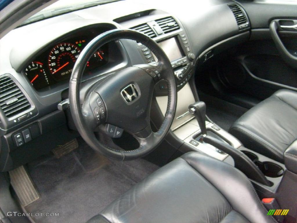 2005 Accord EX V6 Coupe - Sapphire Blue Pearl / Black photo #10