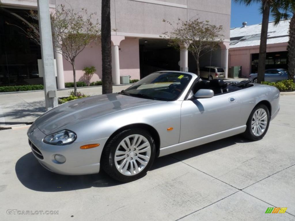 2005 XK XK8 Convertible - Platinum Silver Metallic / Charcoal photo #1