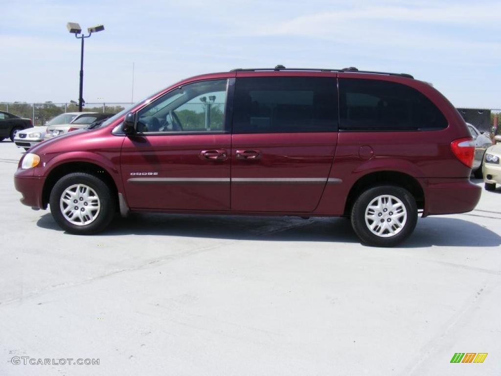 2001 Grand Caravan Sport - Dark Garnet Red Pearlcoat / Taupe photo #8