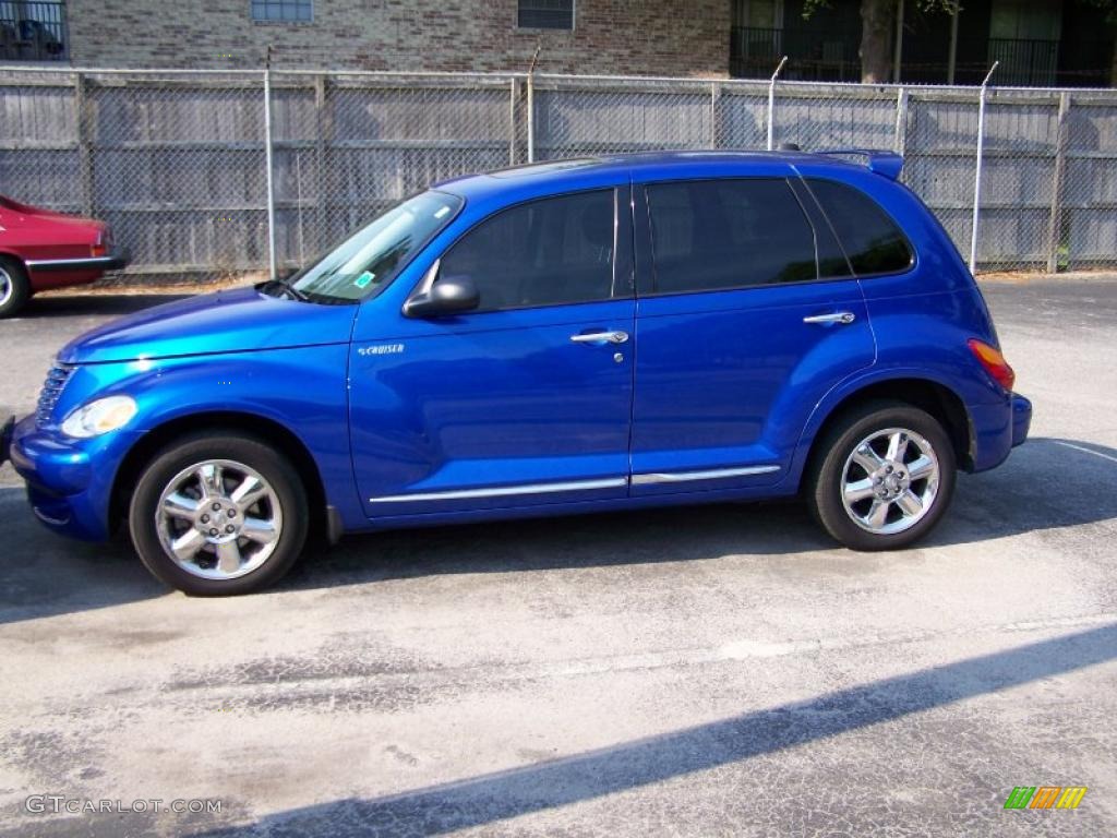 2005 PT Cruiser Limited Turbo - Electric Blue Pearl / Taupe/Pearl Beige photo #2