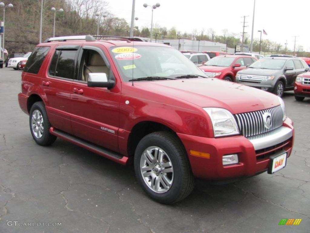 2007 Mountaineer Premier AWD - Vivid Red / Camel photo #5