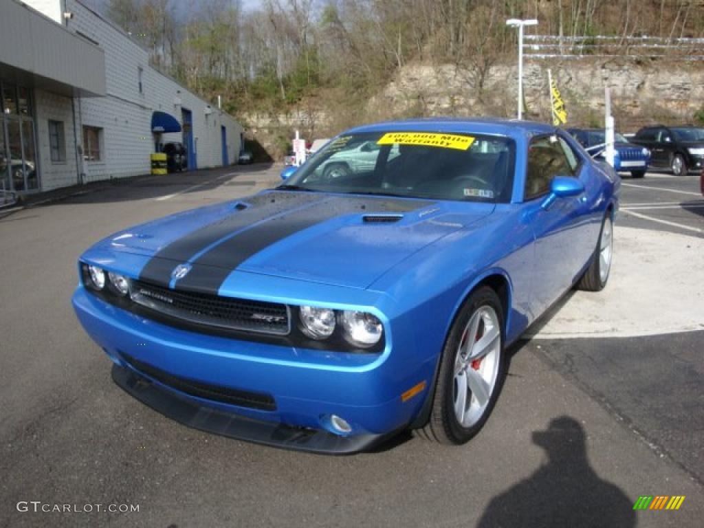 2009 Challenger SRT8 - B5 Blue Pearl Coat / Dark Slate Gray photo #8