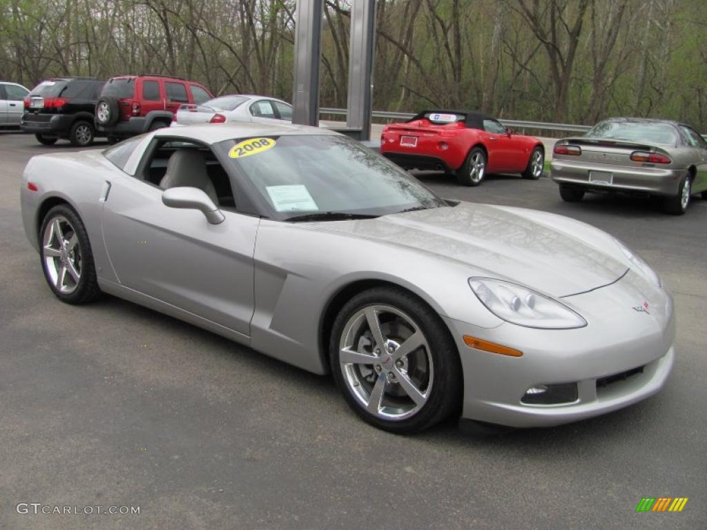 2008 Corvette Coupe - Machine Silver Metallic / Titanium photo #5