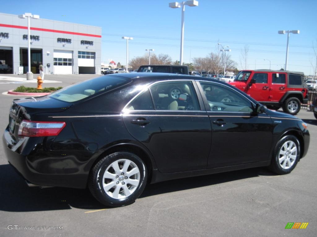 2007 Camry Hybrid - Black / Bisque photo #2