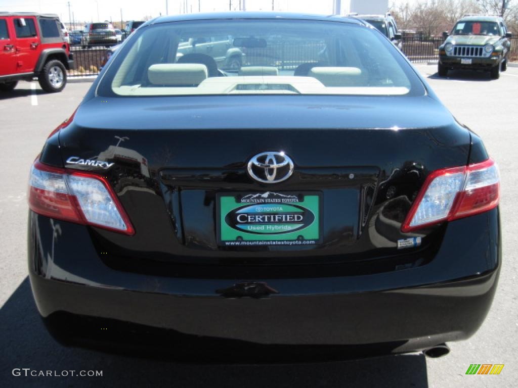 2007 Camry Hybrid - Black / Bisque photo #3