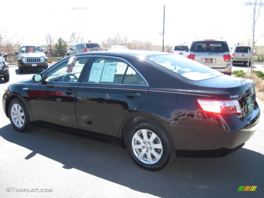 2007 Camry Hybrid - Black / Bisque photo #4