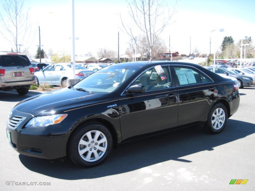 2007 Camry Hybrid - Black / Bisque photo #5