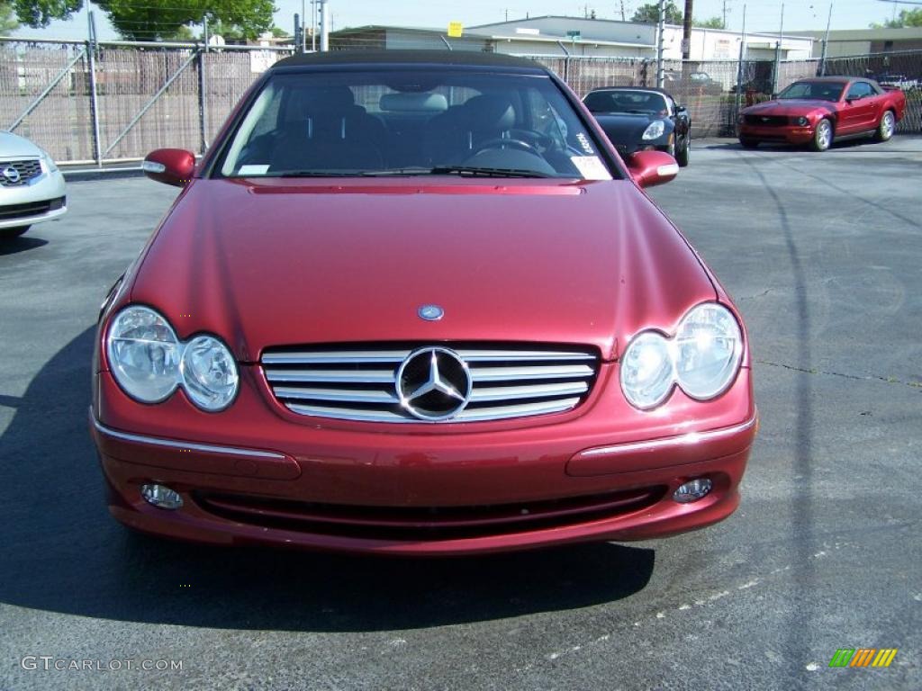 2004 CLK 320 Cabriolet - Firemist Red Metallic / Charcoal photo #1