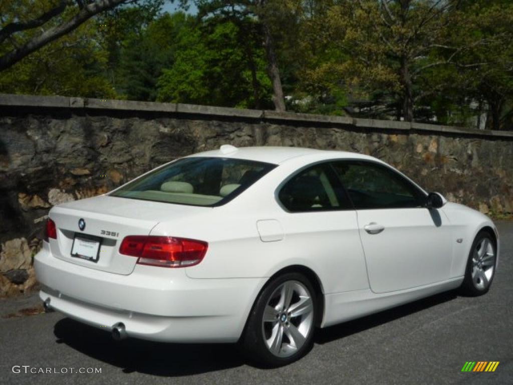 2007 3 Series 335i Coupe - Alpine White / Cream Beige photo #4