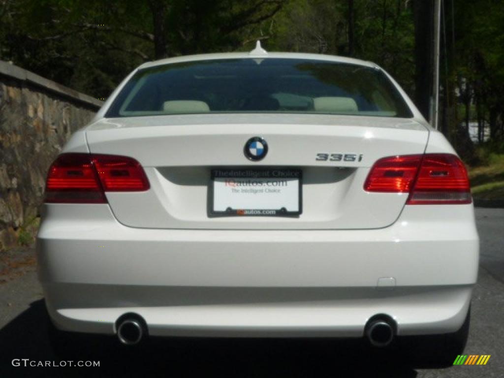 2007 3 Series 335i Coupe - Alpine White / Cream Beige photo #6