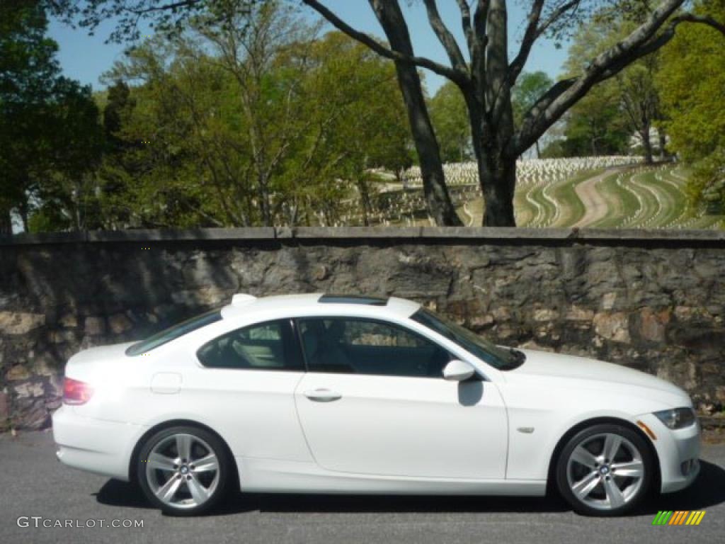 2007 3 Series 335i Coupe - Alpine White / Cream Beige photo #13