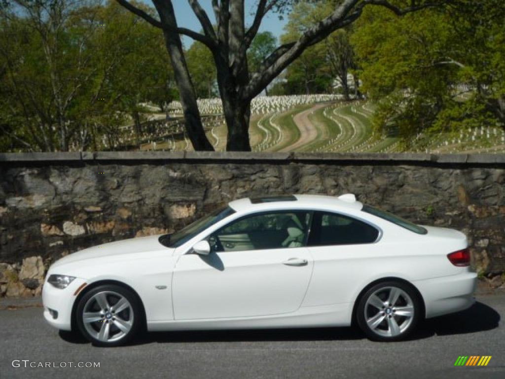 2007 3 Series 335i Coupe - Alpine White / Cream Beige photo #14