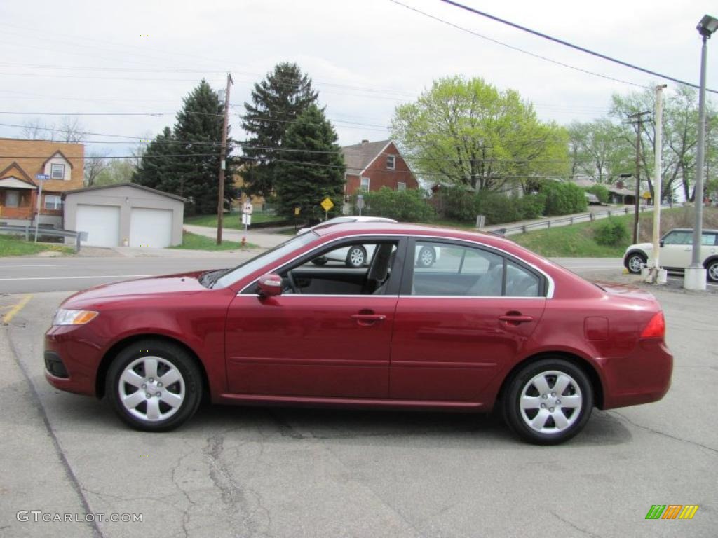 2009 Optima LX - Ruby Red / Gray photo #6