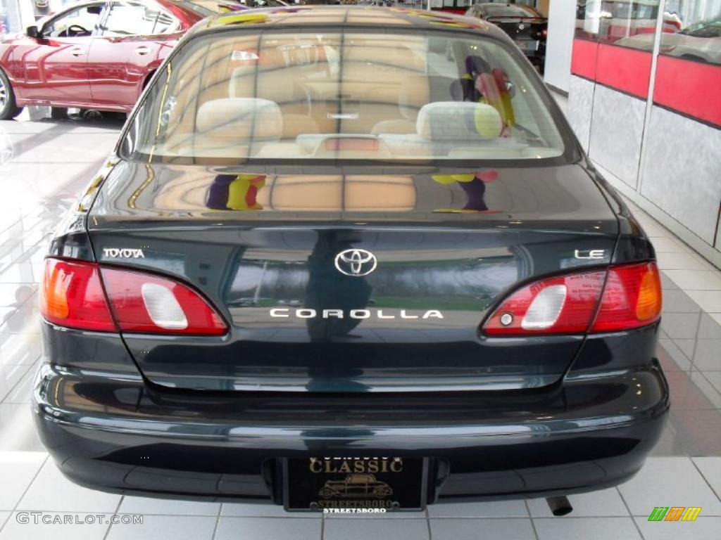 1999 Corolla LE - Dark Emerald Pearl / Pebble Beige photo #8
