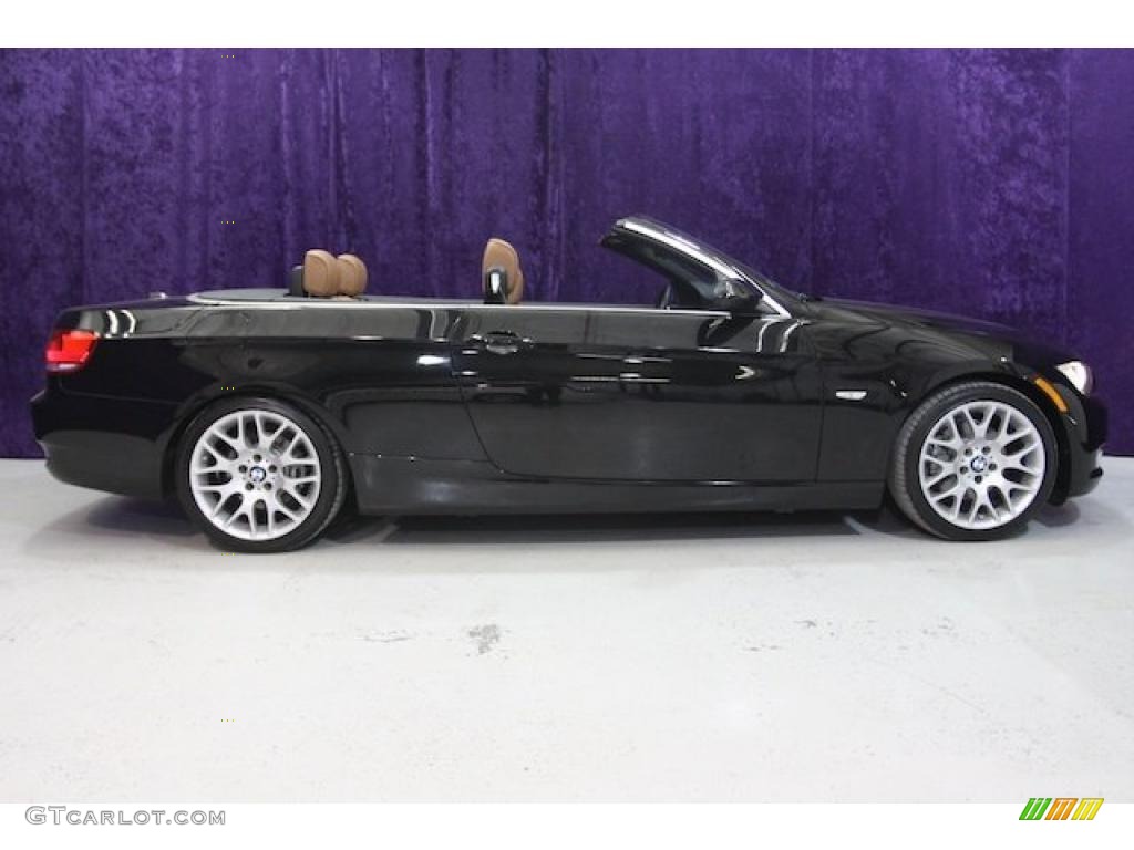 2008 3 Series 328i Convertible - Jet Black / Saddle Brown/Black photo #2