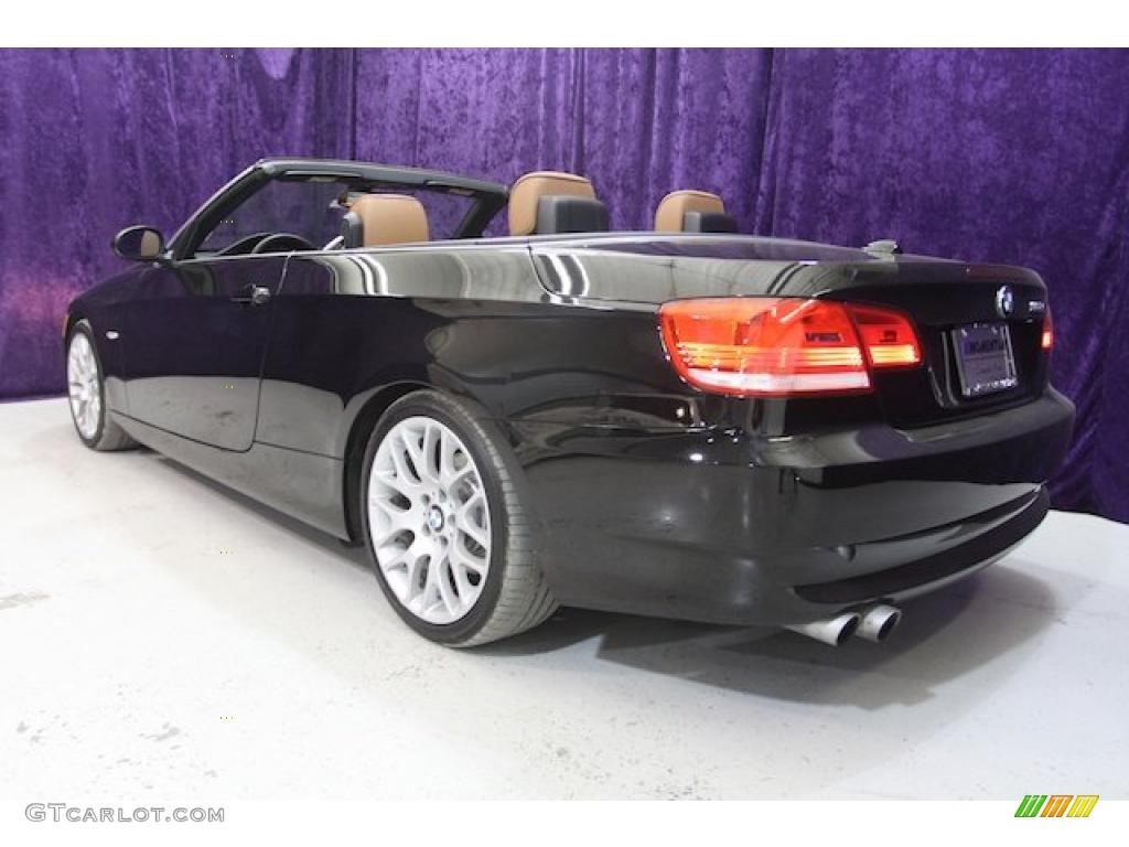 2008 3 Series 328i Convertible - Jet Black / Saddle Brown/Black photo #3