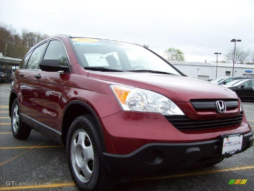 2007 CR-V LX 4WD - Tango Red Pearl / Gray photo #1